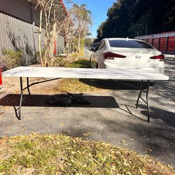 8FT COSCO Folding Table – 96” Heavy Duty Portable Plastic Table – 244cm Party / Event / Catering Table