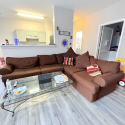Coffee Colour, L shaped sofa