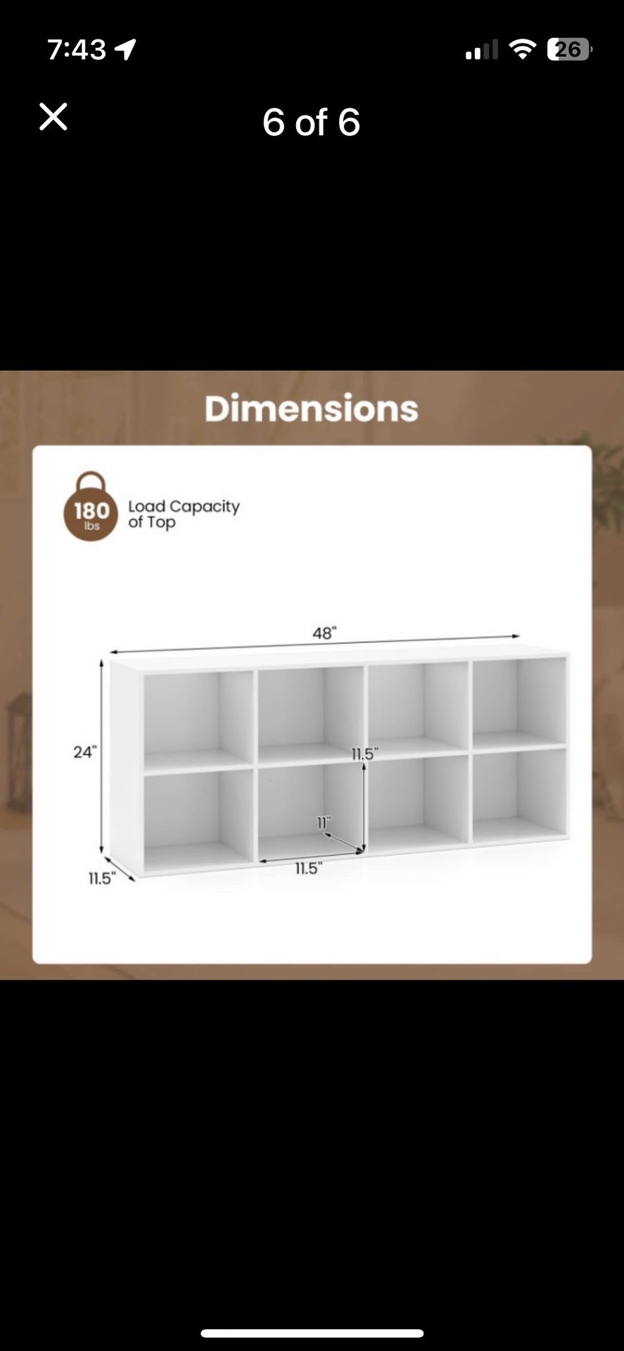 8-Cube Bookcase Bookshelf