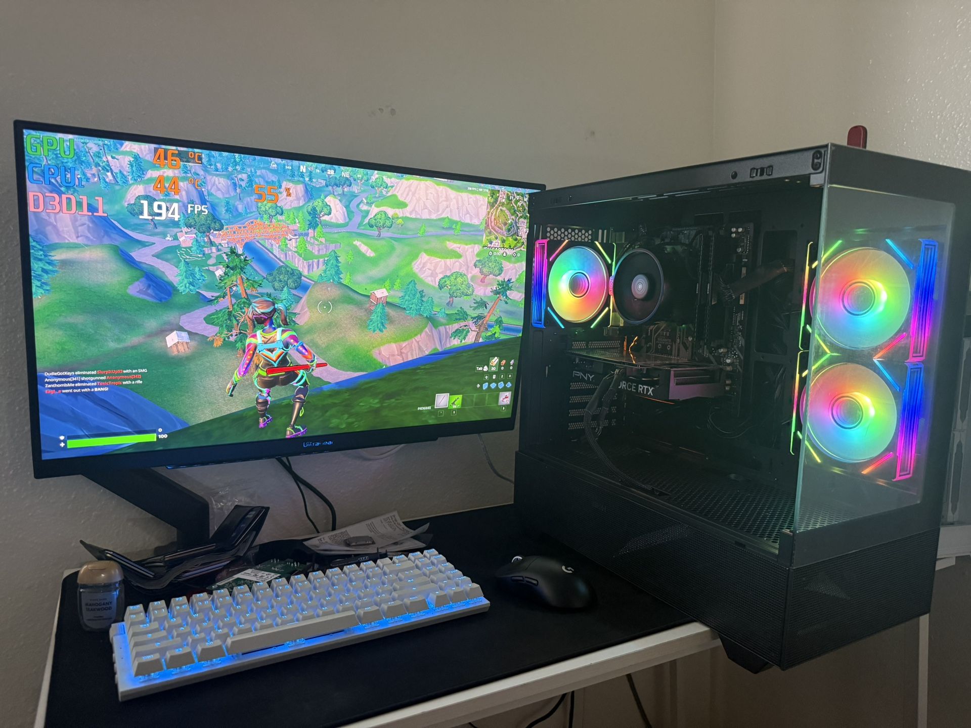 Black Gaming Pc Computer Desktop RTX 4060