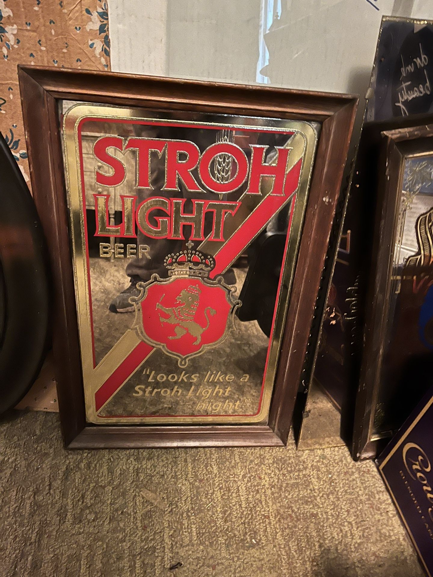 Stroh Light Beer Mirror