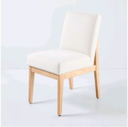 Upholstered Natural Wood Slipper Dining Chair Natural/Cream - Hearth & Hand'M with Magnolia
 (