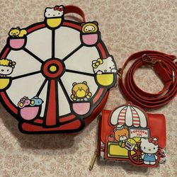 Loungefly Hello Kitty Ferris Wheel Crossbody And Wallet