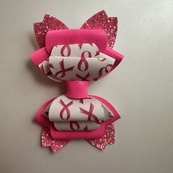Breast Cancer Awareness Hair Bow 