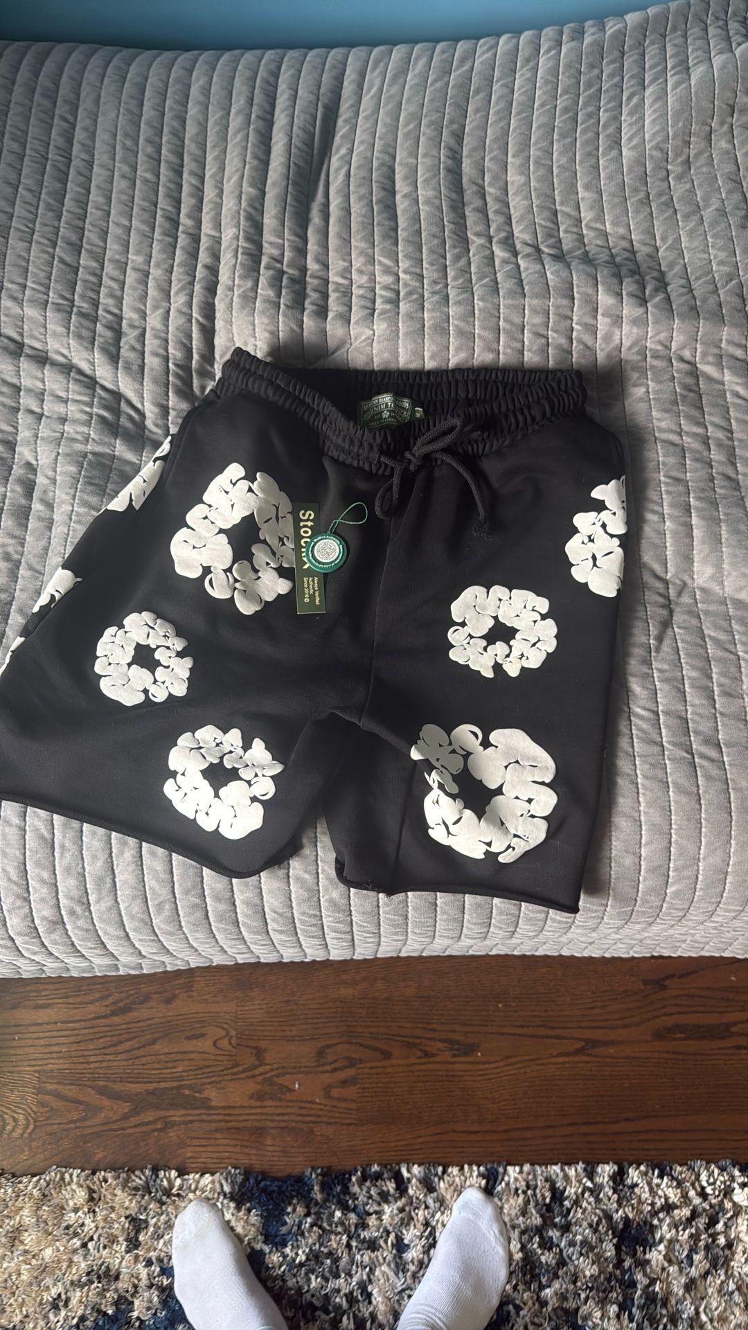 black denim tear shorts (OFFER)