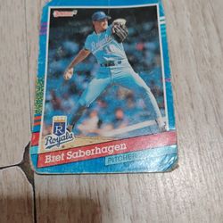 BASEBALL CARD 1986 BRET WILLIAM SABERHAGEN ROYALS