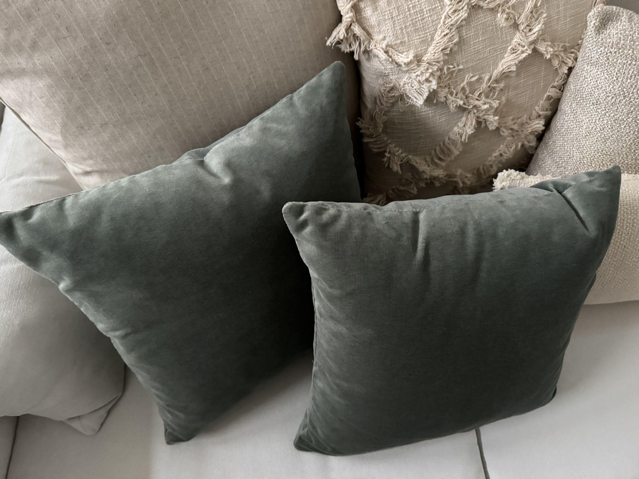 Accent Couch Pillow Very Plush All Four Grey 