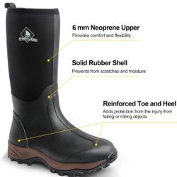 Obcursco Mens Rain Boots Size 13