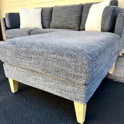 Gray World Market Sectional Couch Sofa