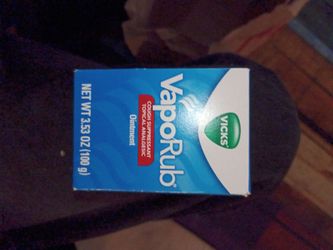 This Vicks VapoRub Cough Suppressant Ointment is a 3.53 oz