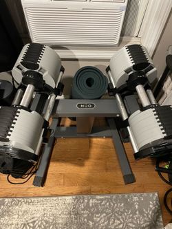 Nuobell adjustable dumbbells w/ stand