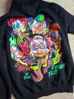 Six Flags Fright Fest Black Hoodie Sweatshirt