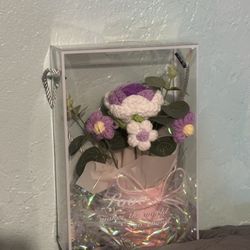 Purple Flower Bouquet with Lights