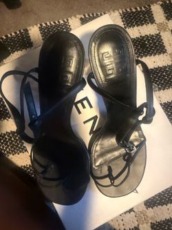 Givenchy G Cube Black Leather Sandals Size 41  w/ Original Box