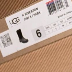 Black UGG K RIVERTON 3296 K / BKBK For Women’s Size 6