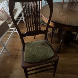 Antique Oak Chairs Set Of 4