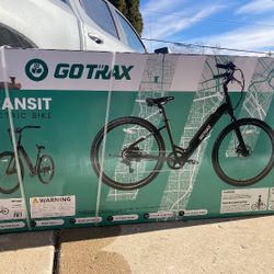 New GOTRAX Adult Transit 27.5" Step Through Electric Hybrid Bike - Black