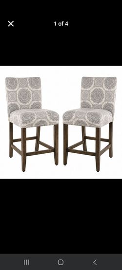 NEW Modern Upholstered Counter Height Chairs Barstools stools– Set of 2