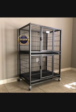 Double stacked dog pet cage kenenl size 37 medium new in box 📦