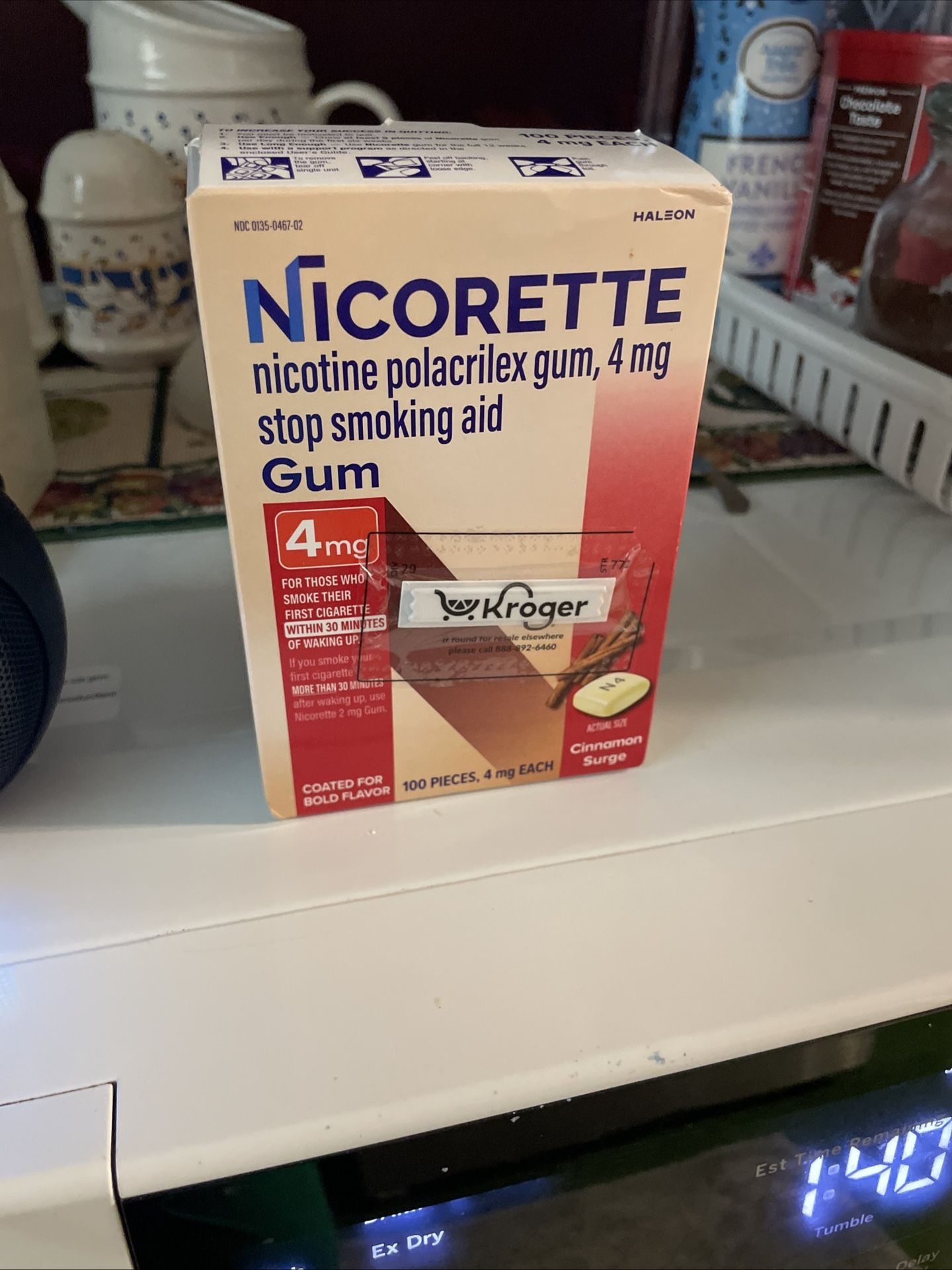 Nicorette Cinnamon surge Nicotine Gum