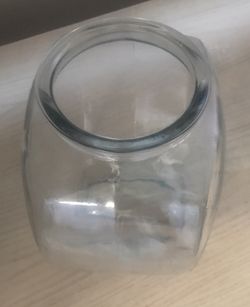 8”. Glass fishbowl/ storage catchall