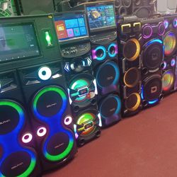 Touch Screen Kareoke Bluetooth Party Speakers . Starting At $175
