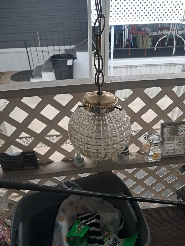 Electric Crystal Ball Light Fixture