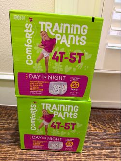Kroger Brand.  GIRLS Comforts Training Pants. Size 4T-5T.Brand new. $12 a box OR $23 for both.