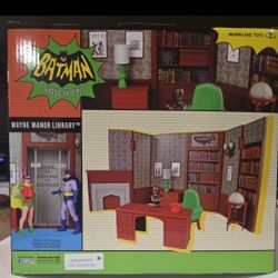 Batman DC Retro 66 Classics TV Series Wayne Manor Library Playset McFarlane Toys