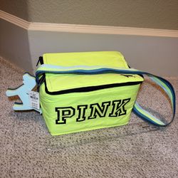 NWT Victoria's Secret PINK Neon Yellow Cooler