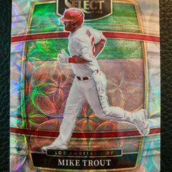 Mike Trout 2022 Panini Select Baseball #88 SCOPE PRIZM ! ANGELS! 