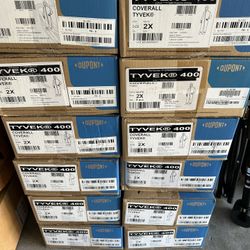 12 Cases (6 Each) 2XL Dupont Tyvek 400 Coveralls