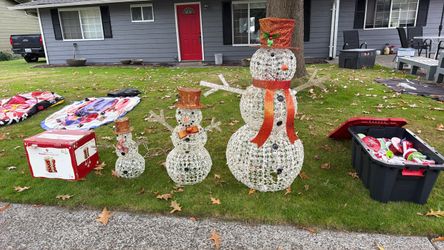 Light up Snow man set