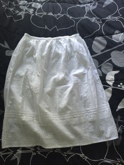 Long white skirt