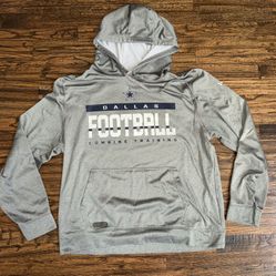 Dallas Cowboys Grey Hoodie NFL Authentic Sideline Standard Issue Size XL
