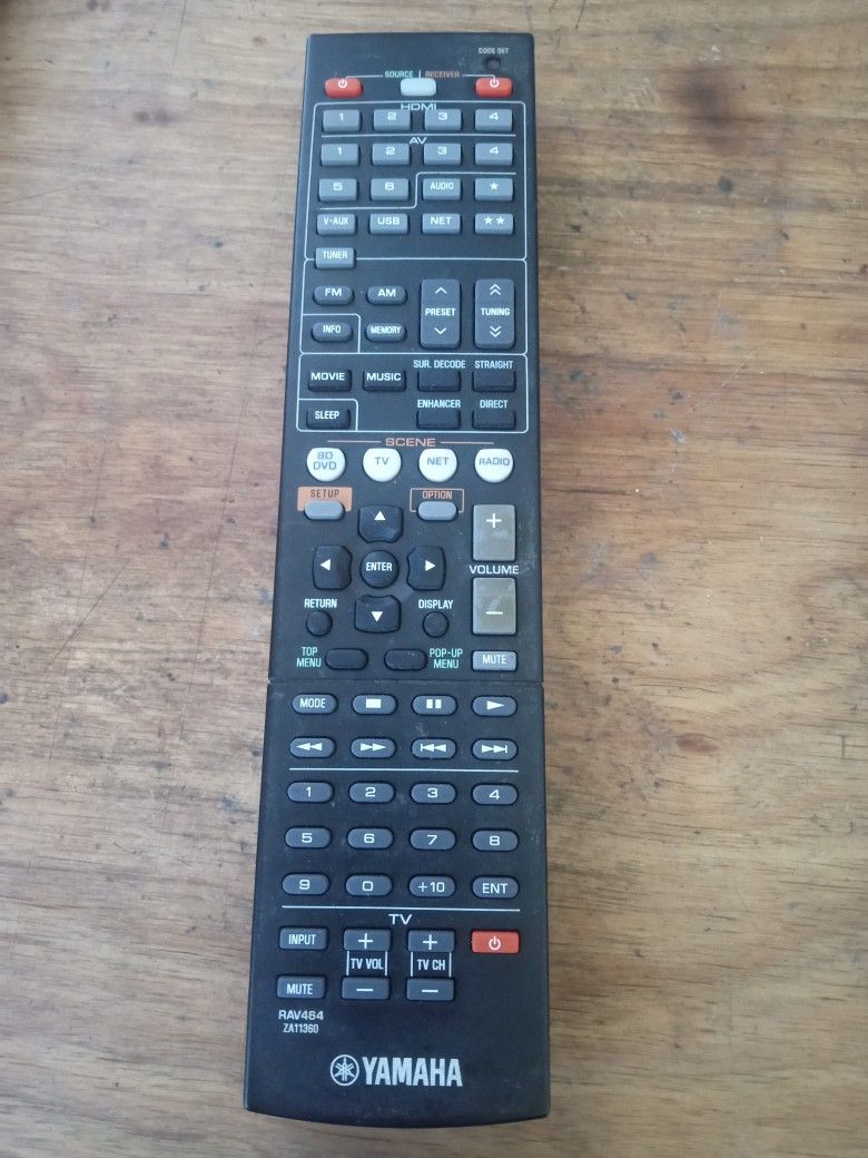 YAMAHA REMOTE CONTROL FOR AMPLIFIER RECEIVER