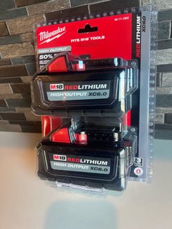 Milwaukee M18 Battery XC6.0 new 2 for $160 no less no menos