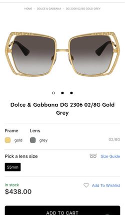 Dolce & Gabbana DG 2306 Sunglasses Gold Grey