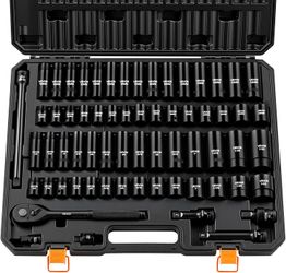 VEVOR 65-Piece Impact Socket Set – SAE & Metric – $60