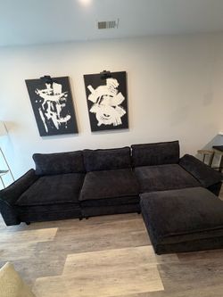 Velvet Black Couch