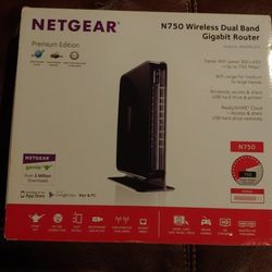 Netgear Gigabit Router Wi-Fi WNDR4300.  100NAS N750