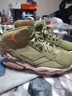 Nike Air Jordan Mvp Sky J Light Olive Green-Mandarin-Black Sz 8.5  [DZ4475-300]