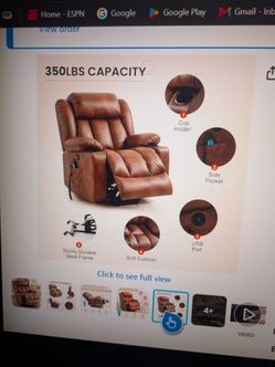 Power Recliner Chair with USB Port and Cup Holder