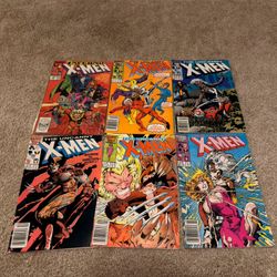 Marvel Uncanny X-Men Comic Lot (6 Issues – Wolverine, Rogue, Storm Era)