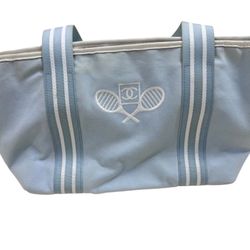Chanel Vintage Sports Tennis Tote Bag In Canvas