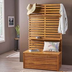 Teak Wood Hall Tree