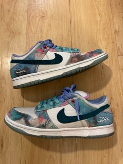 Size 7.5 Men Nike SB Dunk Low Futura Laboratories Bleached Aqua Pre Owned HF6061