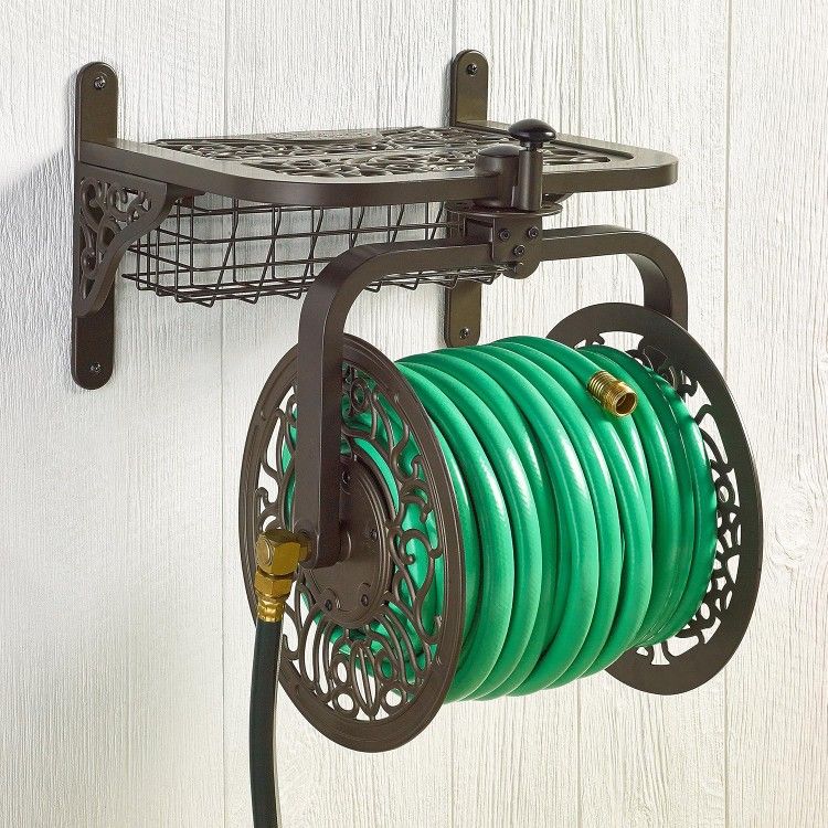 Navigator 125' Aluminum Hose Reel, Home / Patio, Lawn & Garden / Lawn Care & Gardening Supplies / Garden Hoses, Sprinklers Decorative Cast Aluminum