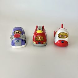 Vtech go go smart smart wheels vehicles toys hot rod, fire truck, rocket bundle
