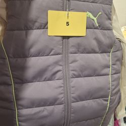 Puma shirt, puffer jacket, pants /set